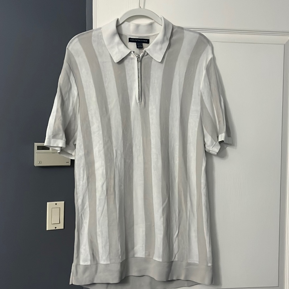 Saks Fifth Avenue Mens half zip Polo